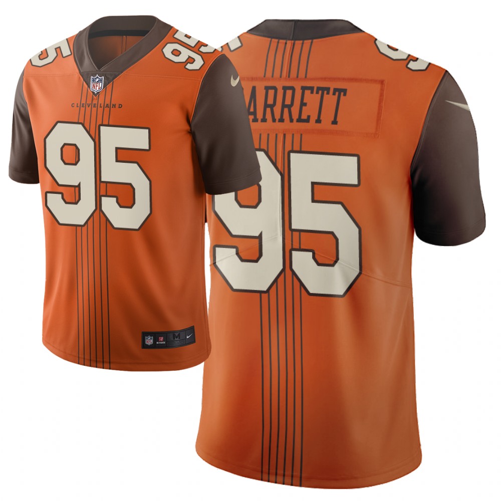 Men Nike NFL Cleveland Browns #95 myles garrett browns Limited city edition brown jersey->new orleans saints->NFL Jersey